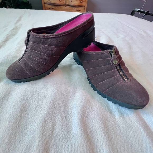 Cole Haan Air Dade Waterproof Mule Clogs Brown Suede Leather Women’s 10 - Picture 4 of 11